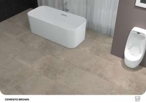 Azulejos de porcelana mate rústicos premium de 600x1200 con aspecto de piedra natural para pisos y paredes, ideales para proyectos de diseño de interiores de casas modernas. - Product Image 2
