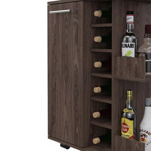 Carrello Bar Tennessee Six-Cubbies con Mobile Singolo e Due Ripiani per Conservazione Liquori - Product Image 4