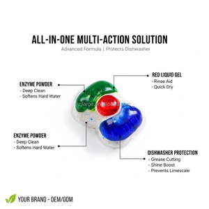 4 In 1 Dishwasher Pods Eco-Friendly Disposable <strong>Dish</strong> Wash <strong>Detergent</strong> Pods - Product Image 2
