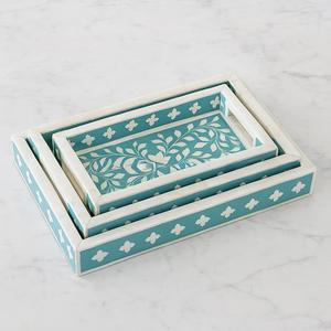 Plateau Feng Shui de Luxe Fait Main Écologique avec Incrustations en Os – Design Décoratif Élégant, Qualité Supérieure pour la Maison et la Cuisine (Idéal pour Servir) - Product Image 3