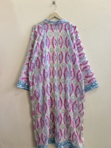 เสื้อคลุมกิโมโนสไตล์โบฮีเมียนปักลายฮิปปี้แบบยาว งานฝีมือวินเทจ - Product Image 6