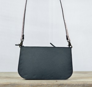 Vintage Genuine Leather Shoulder <b>Bag</b> Floral Embossed <b>Hand</b> Tooling Single Strap Zip Closure <b>White</b> And Black Women's Crossbody <b>Bag</b> - Product Image 4