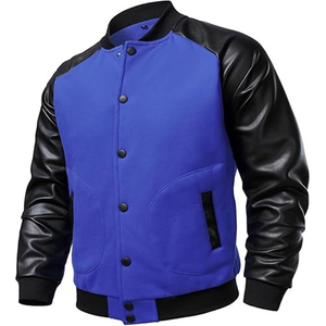 Chaqueta Varsity Personalizada con Logotipo Bordado, Chaqueta de Béisbol de Cuero y Lana de Alta Calidad - Product Image 4