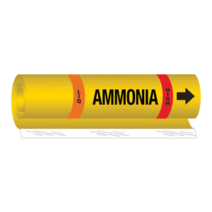 Adhésif pour marquage de tuyaux à l'ammoniac liquide résistant aux hautes températures Brady pour la tuyauterie industrielle - Product Image 2