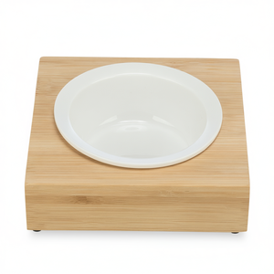 Ciotola in ceramica con base in bambù da 0,25 L e 12 cm di diametro per cani e gatti - Product Image 3