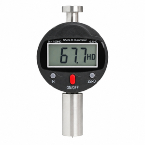 เครื่องทดสอบความแข็งแบบดิจิตอล Shore D Durometer 0-100HD พร้อมหัววัดโลหะ, จอ LCD สำหรับยางแข็งและเรซิน, กระจก - Product Image 1