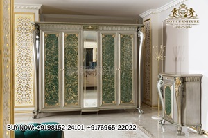 Cama King/Queen Exquisita con Tallado Elaborado, Diseño Vintage Profesional y Elegante, Marco de Madera Tallada, Muebles de Dormitorio Europeos de Lujo - Product Image 6