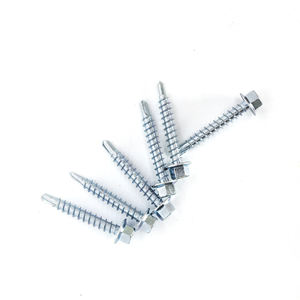 Tornillos autorroscantes de cabeza hexagonal con punta TEK, clase 4.8/6.8, rosca gruesa, acero al carbono zincado, pulgadas DIN/ANSI - Product Image 5