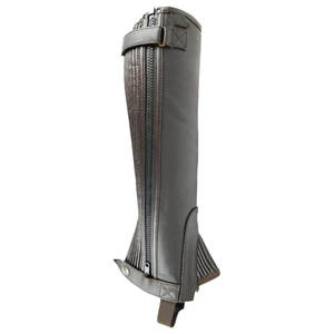 Custom Premium Genuine Leather Equestrian Horse Riding <b>Half</b> <b>Chaps</b> Unisex Men Women Adult Outdoor Horseback Riders Protective - Product Image 2