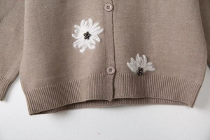 Cárdigan Vintage Holgado Estándar para Mujer, Suéter Personalizado con Cuello en V, Suéter de Invierno Tejido con Botones - Product Image 6