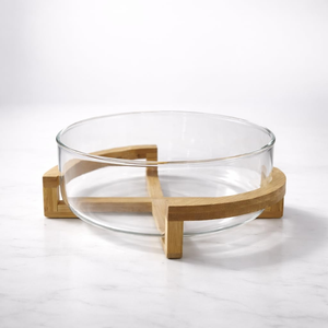Soporte de Bambú Natural para Frutero, Diseño Moderno en Cruz, Soporte Decorativo para Tazón de Vidrio, Mesa de Cocina o Comedor - Product Image 4