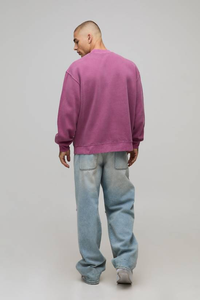 Wholesale High Quality Winter Plain Dyed O-Neck <b>Sweatshirt</b> Pullover OEM Custom Logo 100% Cotton Casual <b>Sweatshirt</b> for Men - Product Image 2