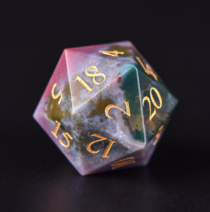 Luxury Natural Gemstone Dice Set Handmade Polyhedral RPG Dice for Dungeons & Dragons Tabletop Gaming - Product Image 4