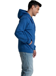 Sweat à capuche vintage pour homme, 100% coton, 400 GSM, poids lourd, noir délavé à l'acide, sans motif - Product Image 4