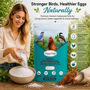 Happy Wings Calcifarm, Carbonato de Calcio en Gránulos para Aves y Aves de Corral – Piedra Caliza Natural, Suplemento de Calcio para Fortalecer la Cáscara de Huevo - Product Image 1