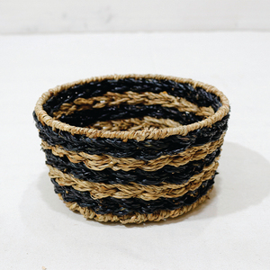 Natural Seagrass Woven Round <b>Storage</b> <b>Basket</b> Set Rustic Nesting Organizer Bowl for Home Decoration - Product Image 4