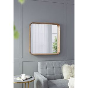 32 \ "x32 \" specchio a parete quadrata con struttura in legno per ingresso bagno soggiorno - Product Image 3