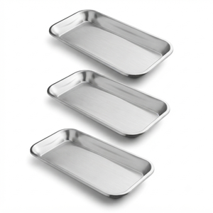 1 ชิ้น OPTITECH HEALTHCARE CE Certified Class III Dental Lab Medical Stainless Steel Square Plate Tray Instrument 22*11*1.9 ซม. - Product Image 2