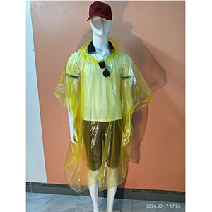 Poncho de Pluie Jetable Classique en PE pour Adulte, à Manches Courtes, Idéal pour le Camping et les Activités de Plein Air - Product Image 1