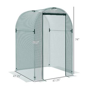 Gabbia per Piante 4x4 in Acciaio Zincato, Tenda di Protezione per Piante Verdi con Porta con Cerniera, Rete da Giardino - Product Image 3