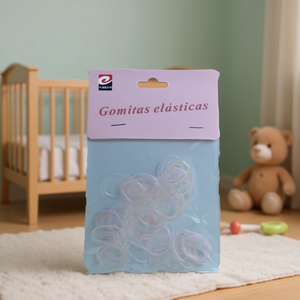 Élastique transparent en caoutchouc GOMA pour les soins et le coiffage des cheveux de bébé, tous types de cheveux, fabriqué en Chine - Product Image 3