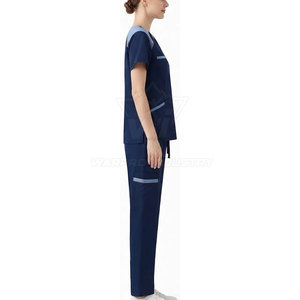 Exclusive Women Medical Uniform Set Short Sleeve <b>Scrub</b> <b>Top</b> With Comfortable Matching Pants For Healthcare Teams - Product Image 6