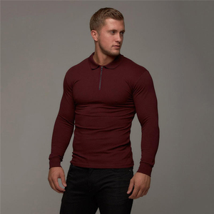 Camiseta Polo Personalizada con Logotipo, 220 g/m², Manga Larga, Cierre de Cremallera 1/4, para Hombre, Ropa de Trabajo para Hombre y Mujer, Camiseta Polo de Manga Larga - Product Image 2