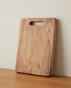 Grande planche à découper en bois lourd avec une rainure profonde et une surface de coupe lisse pour découper les viandes rôties - Product Image 5