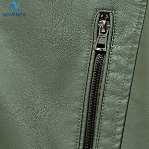 Chaqueta de Cuero Estilo Motero para Invierno, Diseño Clásico, Cierre de Cremallera, Ecológica, Ligera, Forro Cálido, Chaqueta de Moda Casual - Product Image 5