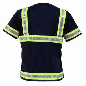 Camiseta de Seguridad Reflectante de Alta Visibilidad, Manga Corta, Ropa de Trabajo de Advertencia, Chaleco para Correr, Tráfico Vial y Construcción 2026 - Product Image 5