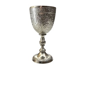 Gobelet en métal vintage en aluminium, forme cloche, pour vin, pour une utilisation décorative lors de mariages - Product Image 2