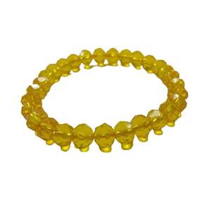 Pulsera Redonda Facetada de Obsidiana Amarilla Feng Shui Hecha a Mano para Hombre y Mujer, Tamaño 8-10 mm, Joyería de Moda Energética - Product Image 4