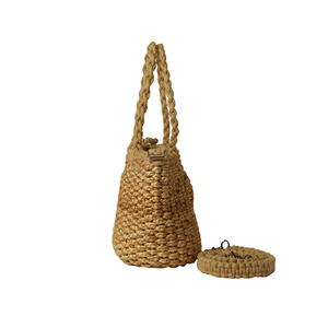 Sac fourre-tout mini en jute tressé artisanal pour femme avec bandoulière en macramé détachable 2-en-1 Sac à main et bandoulière Vente en gros - Product Image 5