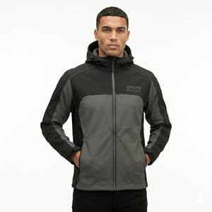 Veste à capuche softshell de course moto OEM respirante % polyester, sublimation personnalisée, imperméable, coupe-vent, vêtements de sport - Product Image 5