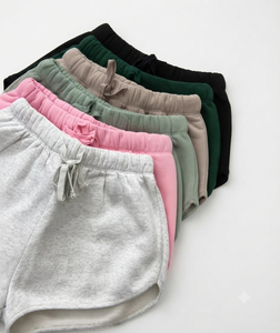 Shorts Casuales de Punto para Mujer con Bolsillos, Cintura con Cordón Ajustable, Corte Regular, Color Sólido, Tela de Algodón Transpirable - Product Image 5