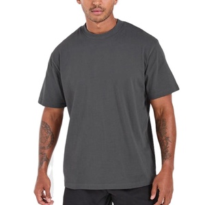 T-shirts en coton blancs pour streetwear, coupe oversize à épaules tombantes, impression personnalisée de haute qualité, t-shirt lourd pour hommes - Product Image 1