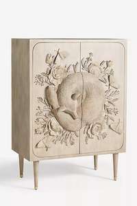 Elegante Mueble de Almacenamiento de Madera Tallado a Mano, Mueble Consola Decorativo, Aparador Moderno de Madera para Sala de Estar - Product Image 6