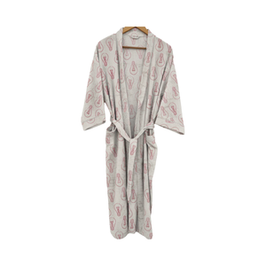 Kimono de Algodón Tejido con Estampado a Mano, Bata de Baño con Estampado de Rajastán en Algodón Puro, Camisón de Lujo Hecho a Mano para Mujer - Product Image 1