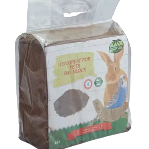 Produit pour animaux de compagnie fabriqué au Sri Lanka, bloc de cocopeat de 5 kg, idéal pour terrarium, lézards, hamsters, amphibiens, reptiles. - Product Image 1