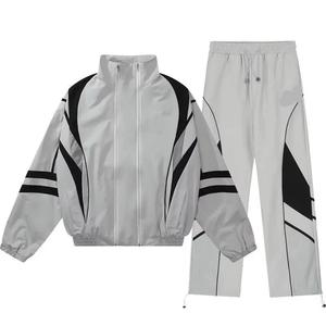 Ensemble de survêtement pour homme en nylon et polyester respirant, coupe-vent décontracté, deux pièces - Product Image 6