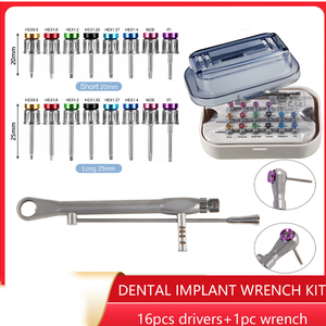 Kit prothétique universel pour implants dentaires avec tournevis dynamométrique, tournevis manuel pour implants dentaires, ensemble complet - Product Image 4