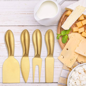 Brass <b>Cheese</b> <b>Set</b> Collection 3 PCS <b>Cheese</b> Cutter Spreaders Premium Durable Eco-Friendly <b>Cheese</b> Knife <b>Set</b> - Product Image 2