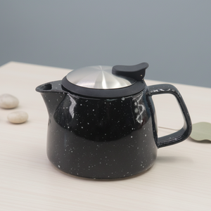 Théière en porcelaine durable de qualité supérieure 3460990-0.4, design nordique, 600 ml, avec passoire et couvercle en acier inoxydable - Product Image 5