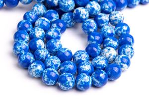 ลูกปัดหยกสีน้ำเงินเกรดพรีเมียมสำหรับทำเครื่องประดับ สร้อยข้อมือ สร้อยคอ งานฝีมือ DIY - Product Image 4