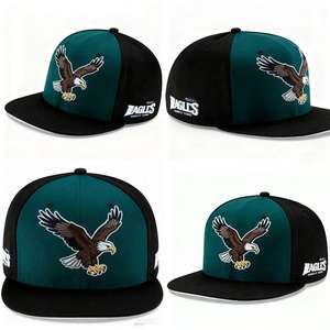 Casquette Snapback Personnalisée avec Broderie 3D SS26 Philadelphia Eagles Football SEA Helmet S Lime Navy, Équipe de Football Urbaine - Product Image 1