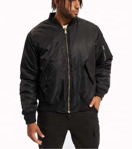 Blouson de vol en nylon décontracté à la mode avec logo personnalisé OEM blousons d'aviateur imperméables à poches latérales pour hommes - Product Image 5