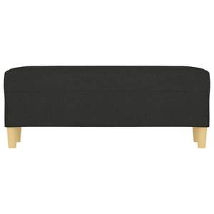 Banc rectangulaire moderne de taille moyenne en polyester noir pour meubles de salon - Product Image 3