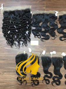 Vietnam Factory's Top Selling Luxury 28-Inch Remy Hair Frontal Wigs <b>Curly</b>/Wavy Texture Human Hair <b>Extensions</b> All Colors Best - Product Image 3