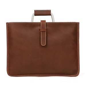 Bolso Mensajero para Portátil de Cuero Genuino, Duradero y Ecológico, de Alta Calidad, Estilo Vintage, Bandolera, Maletín para Viajes de Negocios - Product Image 1