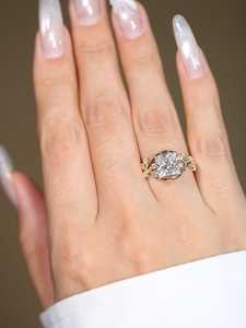 Anillo de Diamantes Auténtico de 2.00CT VS1 con Corte Princesa, Cultivado en Laboratorio, Oro Sólido de 14K, Joyería Fina Premium, Anillo de Compromiso Sorpresa para Ella - Product Image 4